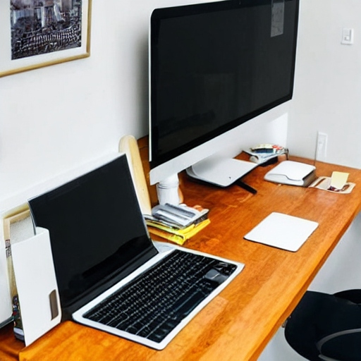 Homeoffice Platz mit extra Bildschirm
